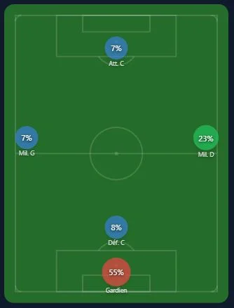 Heatmap par zone ScoreSide Football